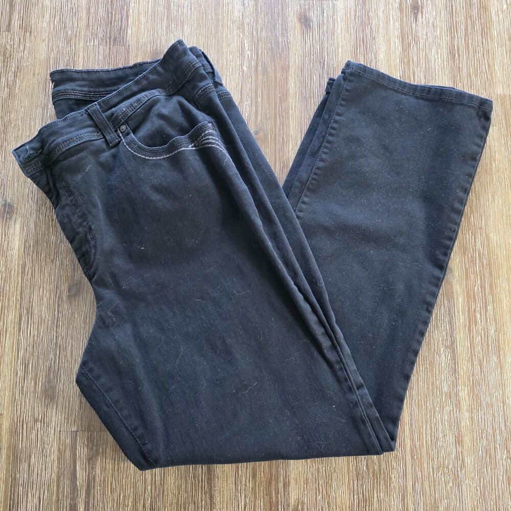 Style & Co Size 16W Straight Leg Women's Black Denim Jeans